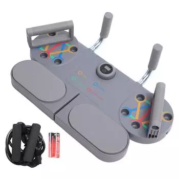 Многофункциональная тренировочная доска Тренажер для мышц живота Оборудование для тренировки груди Портативный домашний спортзал чёрный