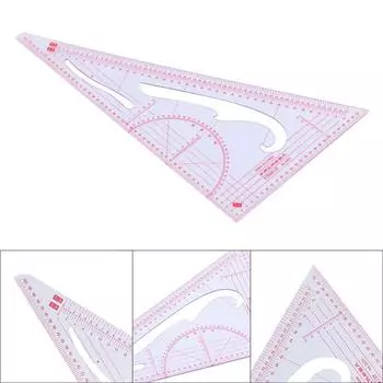 Многофункциональная треугольная шкала, линейка, пластиковая швейная швейная машина