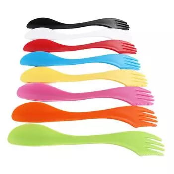 Многофункциональная уличная посуда, ложка для супа, пластиковая ложка, открывалка для бутылок, вилка, ложка, вилка