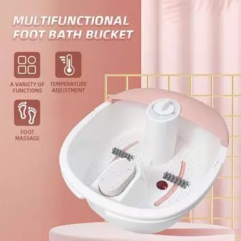 Многофункциональная ванна для ног с подогревом и постоянной температурой, автоматическая массажная ванна для ног с пузырьковым роликом Гуаша зелёный