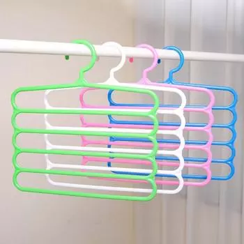 Многофункциональная вешалка для брюк, стеллаж для хранения брюк, свежий пластик, домашний многослойный нескользящий шкаф, рамка для галстуков, вешалка для шарфа