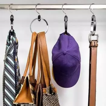 Многофункциональная вешалка для гардероба, сверхмощная, выдерживающая большую нагрузку, вращение на 360 градусов, антикоррозийный ремень, подвесной держатель для шарфа
