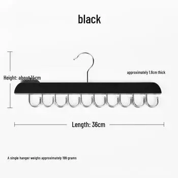 Многофункциональная вешалка для одежды из массива дерева и кожи с 14 крючками, складная металлическая, на клейкой основе 36x14