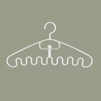 Многофункциональная вешалка для одежды с несколькими портами, прочные волны, хорошая несущая способность, поддерживающие вешалки, пластиковые вешалки для хранения белый
