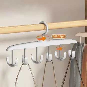 Многофункциональная вешалка для одежды, вешалка для сушки кругов, пластиковая вешалка для шарфов, носков, шкаф для хранения, для галстука, ремня, бюстгальтера зелёный