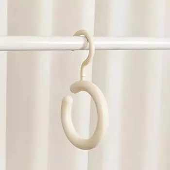 Многофункциональная вешалка для шарфов Домашняя подставка для демонстрации в спальне Дофаминовая круглая вешалка для шарфов и галстуков с вращающимся крючком 1PCS