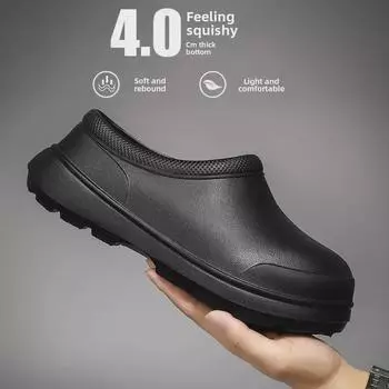 Многофункциональная водонепроницаемая нескользящая обувь 2023 года – унисекс, низкая рабочая обувь для защиты от дождя и для поваров. 35-36