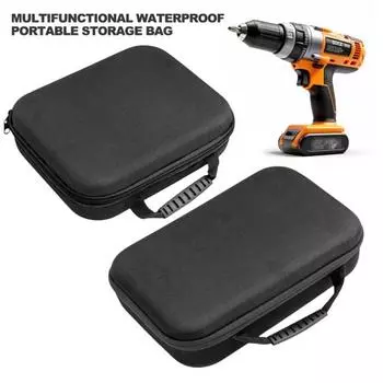 Многофункциональная водонепроницаемая портативная сумка для инструментов для электрической дрели с ручкой на молнии Портативная противоударная сумка большой вместимости Органайзер для оборудования A