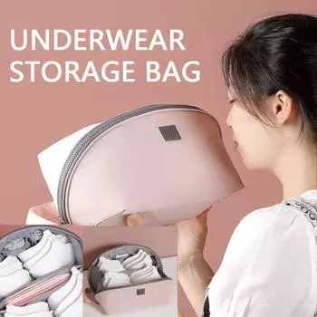 Многофункциональная водонепроницаемая сумка для хранения нижнего белья для женщин и мужчин, дорожный органайзер для бюстгальтера, сумка для носков, косметичка, одежда, складная сумка розовый