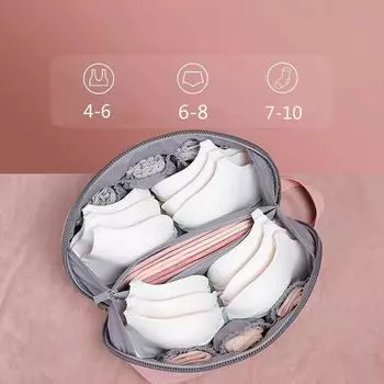 Многофункциональная водонепроницаемая сумка для хранения нижнего белья для женщин и мужчин, дорожный органайзер для бюстгальтера, сумка для носков, косметичка, одежда, складная сумка розовый