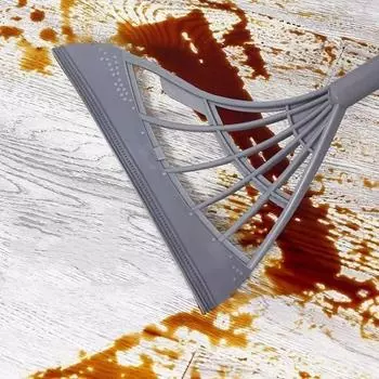 Многофункциональная волшебная метла, подметальная машина для ванной комнаты, подметальная машина, скребок для волос, метла серый