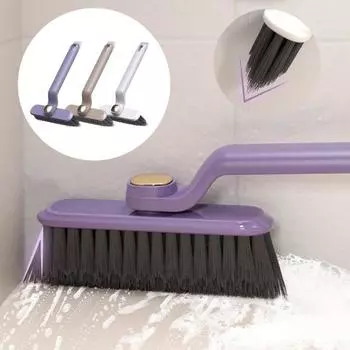 Многофункциональная вращающаяся на 360 градусов щетка для чистки щелей с эргономичной ручкой, щетка с жесткой щетиной, кухонный инструмент для чистки коричневый