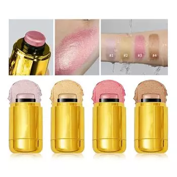 Многофункциональная вращающаяся палочка для хайлайтера Pearl Light Fine Flash Powder Blusher Highlight Beauty Stick One Size