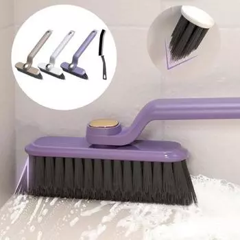 Многофункциональная вращающаяся щетка для чистки щелей с эргономичной ручкой, щетка с жесткой щетиной, щетка для щелей, инструмент для бытовой чистки фиолетовый