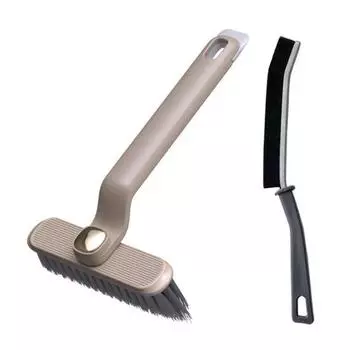 Многофункциональная вращающаяся щетка для чистки щелей с эргономичной ручкой, щетка с жесткой щетиной, щетка для щелей, инструмент для бытовой чистки фиолетовый