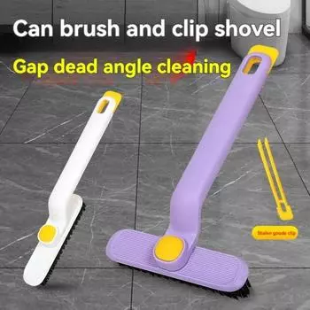 Многофункциональная вращающаяся щетка для ванной комнаты, жесткая щетка для углов ванной комнаты, щетка для пола, щетка для швов пола, щетка для чистки раковины фиолетовый