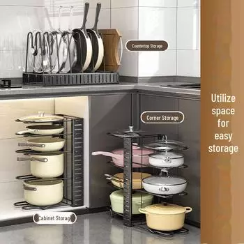 Многофункциональная выдвижная кухонная полка для хранения посуды и раковины