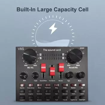 Многофункциональная звуковая карта BM800, набор микрофонов, оборудование для записи звука (Розовый и серебристый) чёрный