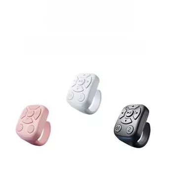 Многофункциональное 7-кнопочное Bluetooth-кольцо J6: Дистанционное управление вибрато, перелистыванием страниц, фото- и видеозаписью Chinese box розовый