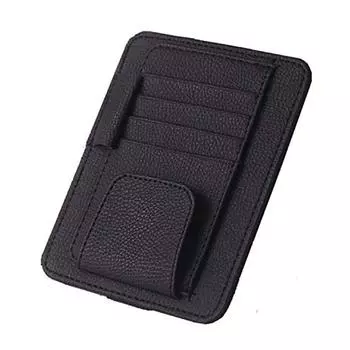 Многофункциональное использование солнцезащитный козырек автомобиля очки клип карты органайзер очки PU кожа экономия места для хранения сумка для хранения X см CHINA