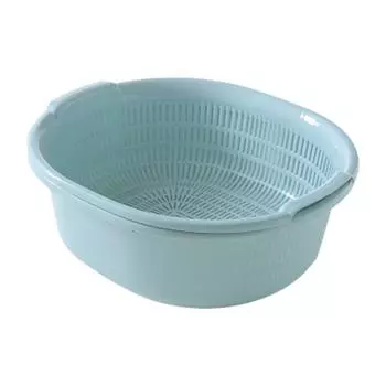 Многофункциональное кухонное сито, легкое в уходе и очистке, двухслойная корзина для мытья овощей розовый