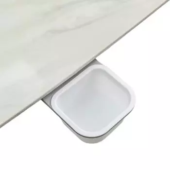 Многофункциональное настольное вращающееся мусорное ведро с компактным зажимом или клейким дизайном для офисного и домашнего использования A белый