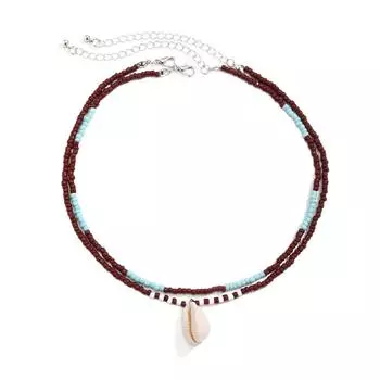 Многофункциональное ожерелье из ракушек и бусин, модная цепочка для ключиц, ожерелье с подвеской, подходит для различных случаев