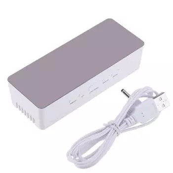 Многофункциональное пластиковое зеркало, светодиодный ночник, термометр, цифровые настенные часы, лампа-будильник белый