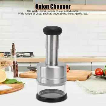 Многофункциональное ручное устройство для резки лука под давлением, измельчитель лука из нержавеющей стали, пресс для чеснока, кухонные принадлежности
