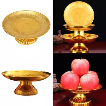 Многофункциональное сервировочное блюдо на высокой ножке, поднос для фруктов, закусок и церемониального использования, буддийская чаша для поклонения A