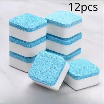 Многофункциональное шипучее чистящее средство, концентрированное гранулированное чистящее средство для домашней стиральной машины 12pc