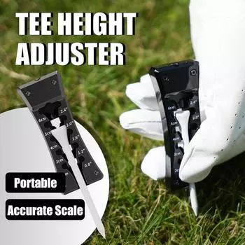 Многофункциональное сиденье для гольфа «три в одном», регулируемая высота по желанию, прочные гвозди для мячей, практичный инструмент для регулировки гвоздей One Size чёрный