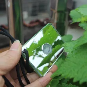 Многофункциональное сигнальное зеркало со свистком компаса, ремешок с хорошим эффектом отражения, акриловое аварийно-спасательное зеркало для выживания, аксессуары для первой помощи SOS зелёный