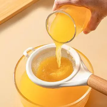 Многофункциональное сито для муки с деревянной ручкой, прочная портативная сетка-фильтр для кухни и дома