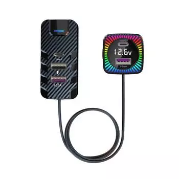 Многофункциональное сверхбыстрое автомобильное зарядное устройство YQ3 мощностью 66 Вт с задним расширением YQ2