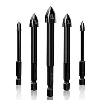 Многофункциональное треугольное сверло для стекла, керамики, стеклокерамического кирпича, сверло для стены с полной плиткой, Acc 4mm