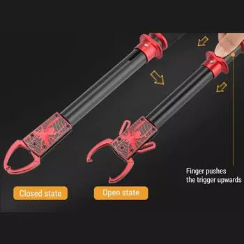 Многофункциональное удлиненное устройство для контроля за рыбой из алюминиевого сплава, захват для губ рыбы красный