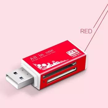 Многофункциональное устройство чтения карт памяти SD для карт памяти Memory Stick Pro Duo Micro SD, TF, M2, MMC, SDHC MS синий