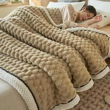 Многофункциональное зимнее одеяло Golden Turtle Velvet - мягкое и толстое для обеденных перерывов, односпальное или двуспальное 120x200cm single blanket