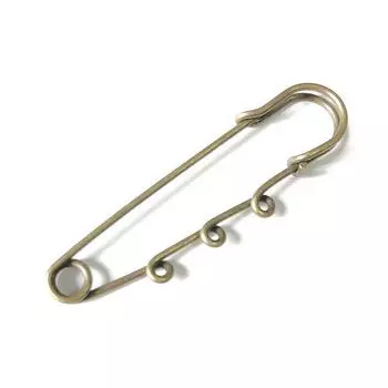 Многофункциональные 10 шт. Свадебная вечеринка Элегантный шарф Утюг Броши Булавка Бутоньерка Аксессуары Безопасная булавка 5cm бронзовый