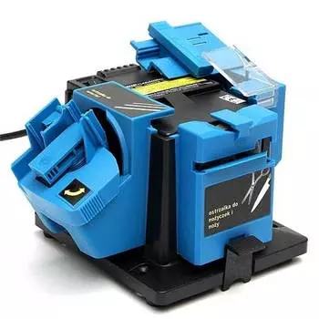 Многофункциональные электрические точилки для ножей Точилки для электрических дрелей Точилки для ножей и ножниц Электрические бытовые инструменты для заточки ЕС/США EU PLUG синий