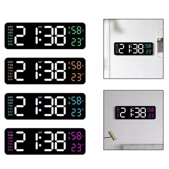 Многофункциональные электронные часы, которые можно повесить или поставить как будильник розы красного