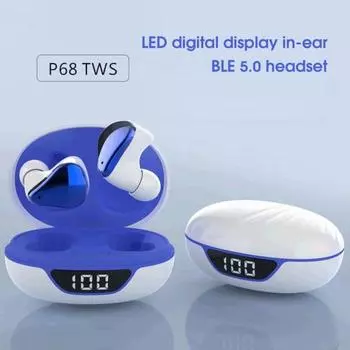 Многофункциональные беспроводные наушники с датчиком отпечатков пальцев и интеллектуальным шумоподавлением IPX5 красный черный