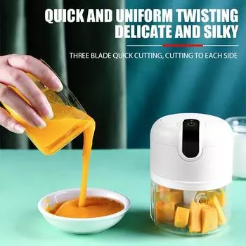 Многофункциональные блендеры, электрическая бытовая машина для чеснока, мясорубка, детская дополнительная еда, перемешивающая чеснок, овощерезка белый