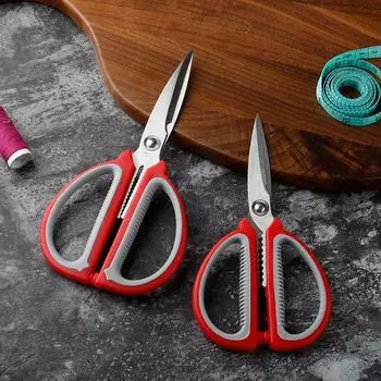 Многофункциональные ежедневные бытовые ножницы с пластиковой ручкой из нержавеющей стали для кухни, офиса, для студентов, инструмент «сделай сам» S