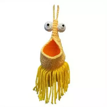 Многофункциональные хлопковые кружевные подвесные растения для украшения дома на открытом воздухе, ручная вязка крючком, настенная корзина для хранения омаров красный