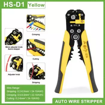 Многофункциональные инструменты для зачистки, обжимной инструмент, кабельный резак, автоматический инструмент для зачистки проводов, клещи для обжима клемм 0,2-6,0 мм2, ручной инструмент