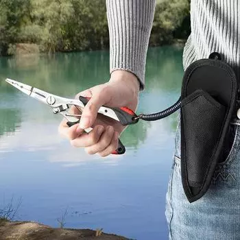 Многофункциональные инструменты Рыболовное снаряжение Рыболовные принадлежности Рыболовные плоскогубцы Вязальный станок Ножницы для мушек Набор для плетения Пинцет для рыбы 16CM зелёный