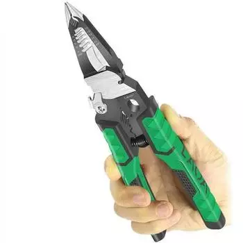Многофункциональные комбинированные плоскогубцы 9 в 1, LAOA, кусачки для тонкой проволоки, для электрика зелёный