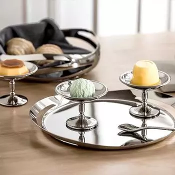 Многофункциональные контейнеры из нержавеющей стали Чашка для мороженого из нержавеющей стали Высокая красота Салатница